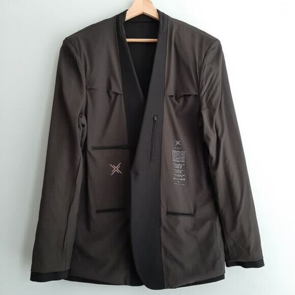 X SUIT Comfort Stretch Blazer Jacket Black Men's Sz 48 - Picture 14 of 15